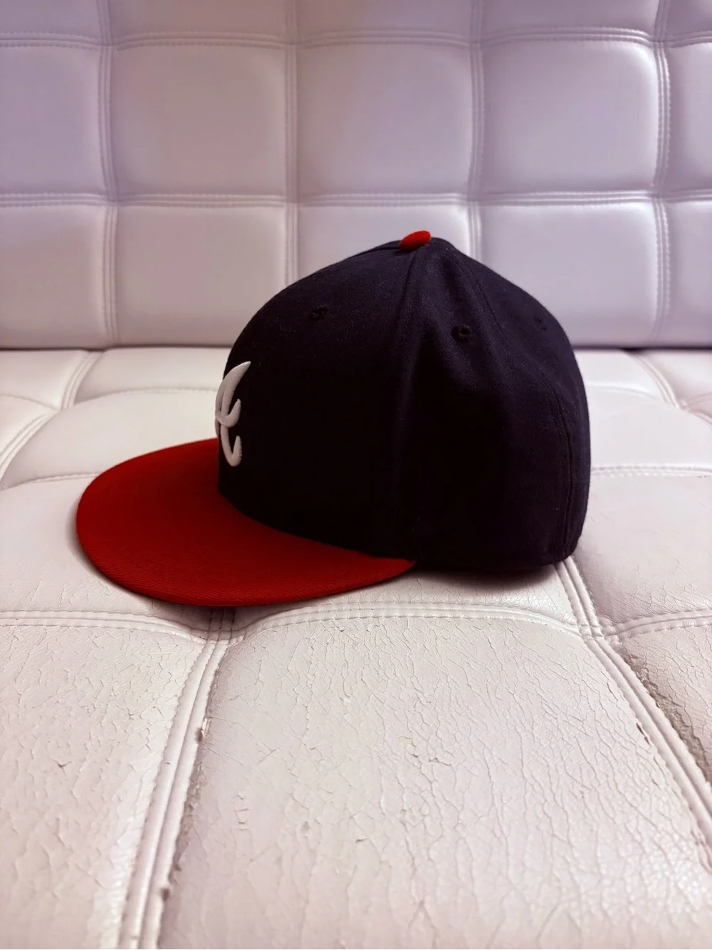 New Era 59Fifty Atlanta Braves Navy & Red 7 1/2 Fitted Baseball Hat